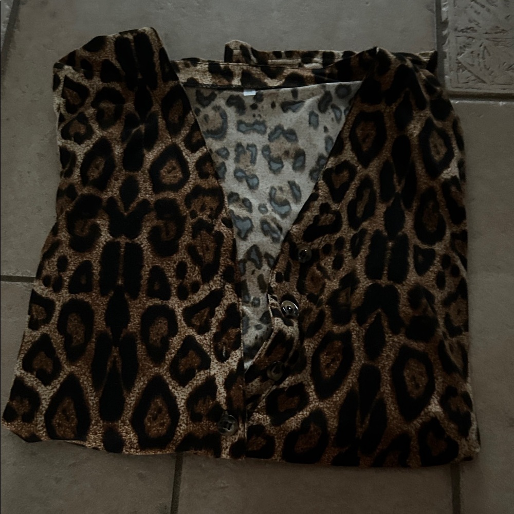 Leopard Print Cardigan
